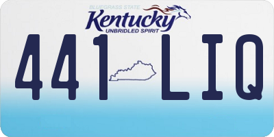 KY license plate 441LIQ
