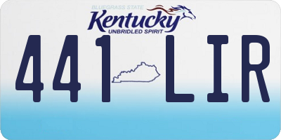 KY license plate 441LIR