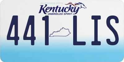 KY license plate 441LIS