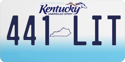 KY license plate 441LIT