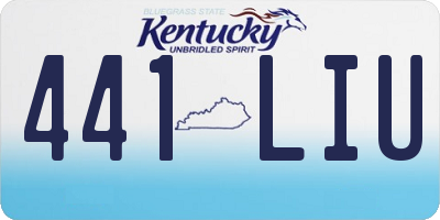 KY license plate 441LIU