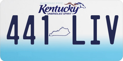 KY license plate 441LIV