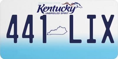 KY license plate 441LIX