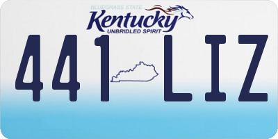 KY license plate 441LIZ
