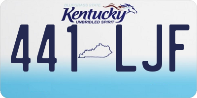KY license plate 441LJF