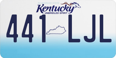 KY license plate 441LJL