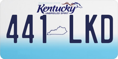 KY license plate 441LKD