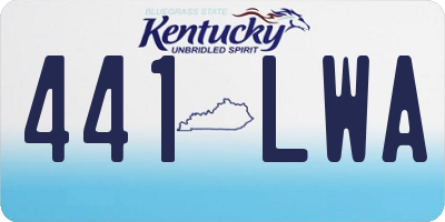 KY license plate 441LWA