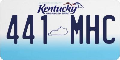 KY license plate 441MHC