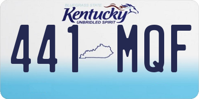 KY license plate 441MQF