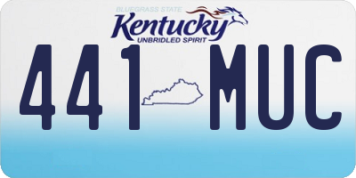 KY license plate 441MUC