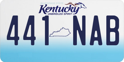 KY license plate 441NAB