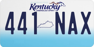 KY license plate 441NAX