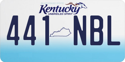 KY license plate 441NBL