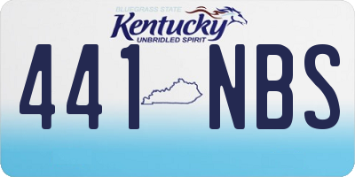 KY license plate 441NBS