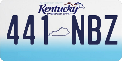 KY license plate 441NBZ