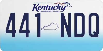 KY license plate 441NDQ