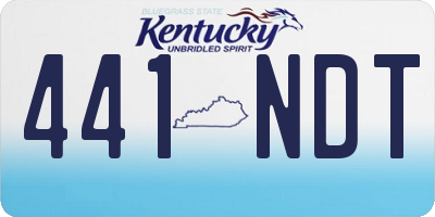 KY license plate 441NDT