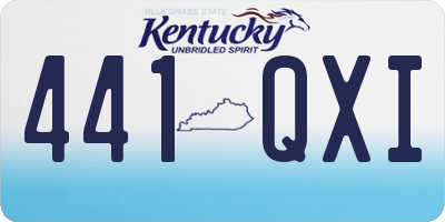 KY license plate 441QXI