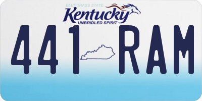 KY license plate 441RAM