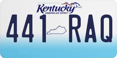 KY license plate 441RAQ