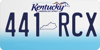 KY license plate 441RCX