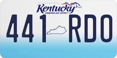 KY license plate 441RDO