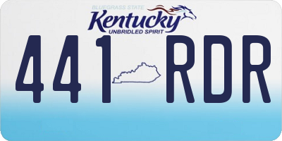 KY license plate 441RDR