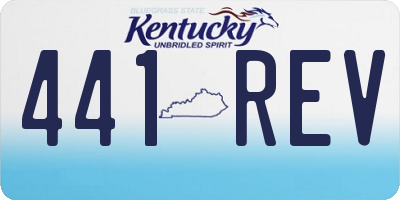 KY license plate 441REV