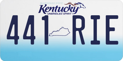 KY license plate 441RIE