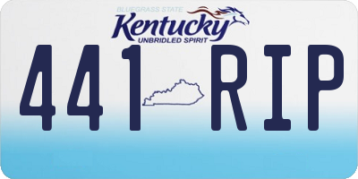 KY license plate 441RIP