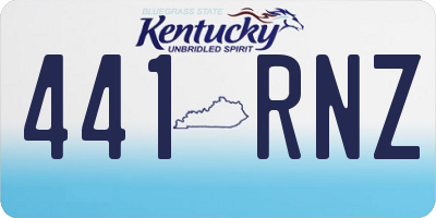 KY license plate 441RNZ