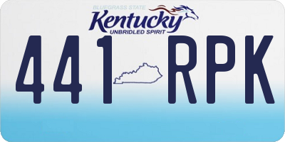 KY license plate 441RPK