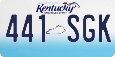 KY license plate 441SGK
