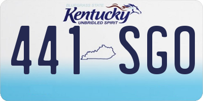KY license plate 441SGO