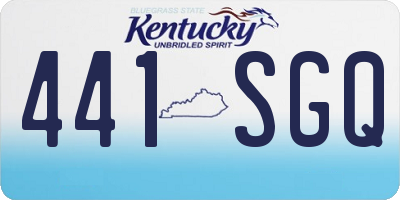 KY license plate 441SGQ