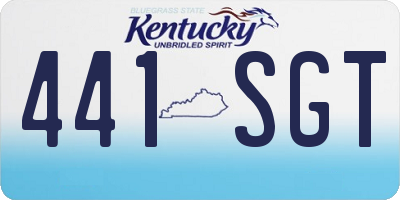 KY license plate 441SGT