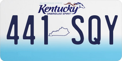 KY license plate 441SQY