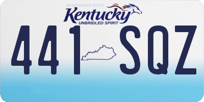 KY license plate 441SQZ