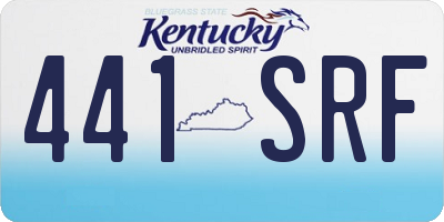 KY license plate 441SRF