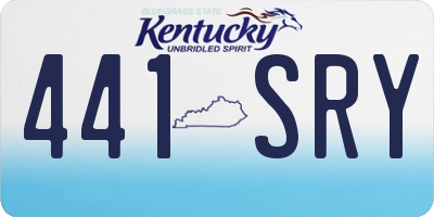 KY license plate 441SRY