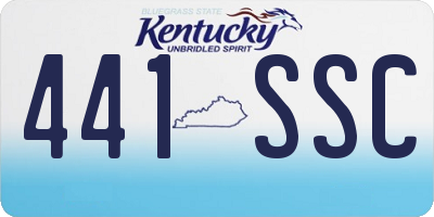KY license plate 441SSC