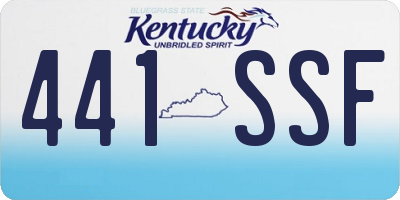 KY license plate 441SSF