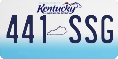 KY license plate 441SSG