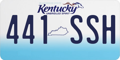 KY license plate 441SSH