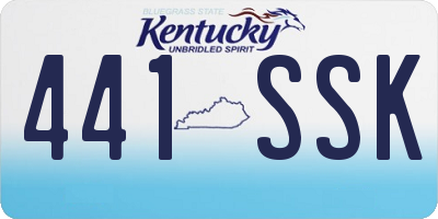 KY license plate 441SSK