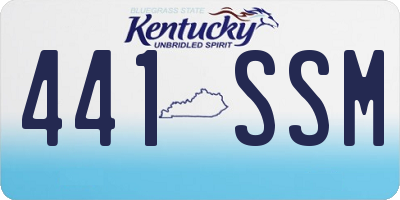 KY license plate 441SSM
