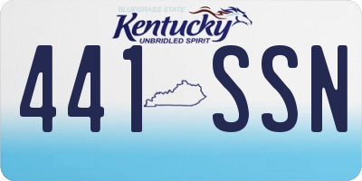 KY license plate 441SSN
