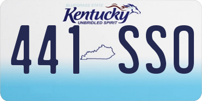 KY license plate 441SSO