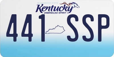 KY license plate 441SSP